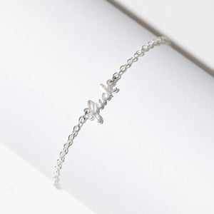 Fuck Script Bracelet - 14k Gold or Sterling Silver Plated