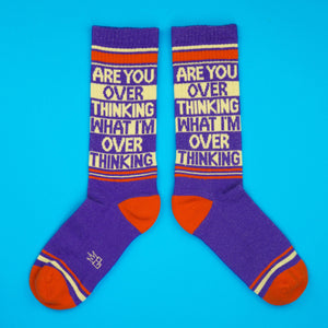 Are You Over Thinking What I'm Over Thinking? Gym Crew Socks