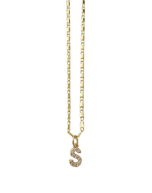 Pave Initial Necklace
