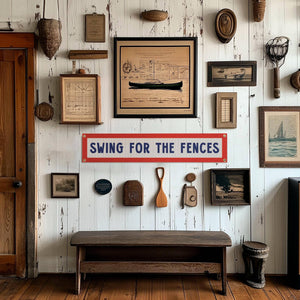 Swing For The Fences Felt Sign Banner