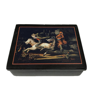 4" Headless Horseman Black Solid Soapstone Box