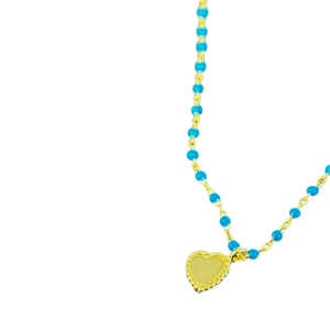 Elsa Mini Heart Necklace Turquoise