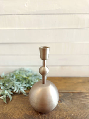 Medium Stacked Orb Taper Candle Holder