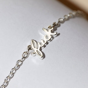 Fuck Script Bracelet - 14k Gold or Sterling Silver Plated