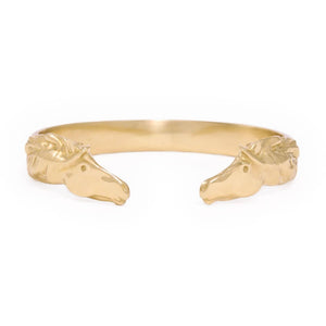 Calliope Horse Cuff Bracelet Brass