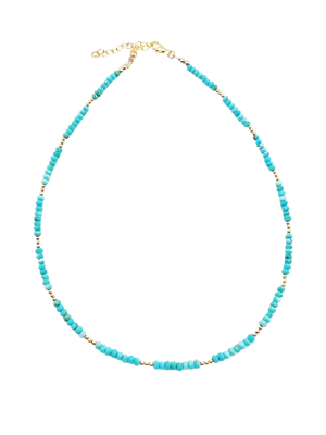 Free Spirit Turquoise Beaded Necklace Gold Filled