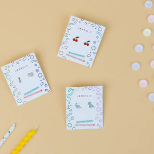Dinosaur Enamel Flat Back Kids Earrings