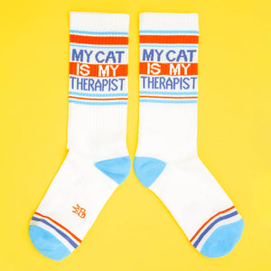 My Cat Is My Therapist Gym Crew Socks