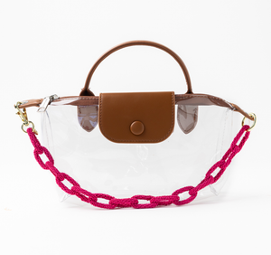 Celine Beaded Chain Link Bag & Phone Accessory Hot Pink