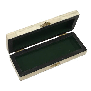 6-1/2" Scrimshaw Postage Stamp Bone Box