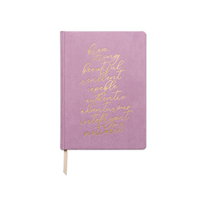 Jumbo Vegan Suede Journal - Affirmations