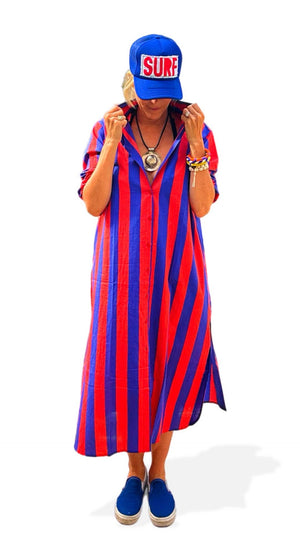 Surf Stripe Shirt Dress