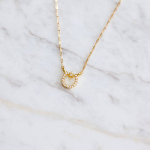 Zircon Lucky Horseshoe Necklace