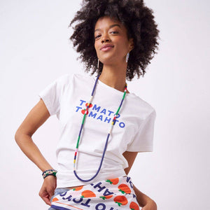 Allie Seed Bead Long Necklace Navy + Multi Wholesale