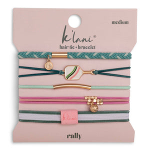 K'lani "Rally" Pickleball with Pink and Green Hair Tie Bracelets