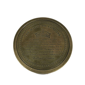 2-3/4" Brass Compass in Leather - Wrapped Cylinder Case