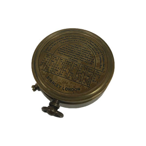 1-3/4" Antiqued Solid Brass Sundial Compass
