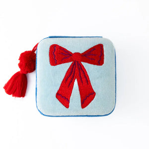 Ariel Bow Velvet Jewelry Box