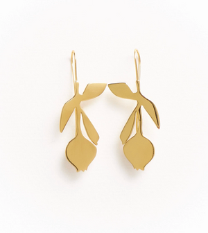 Suki Tulip Threader Earrings brass