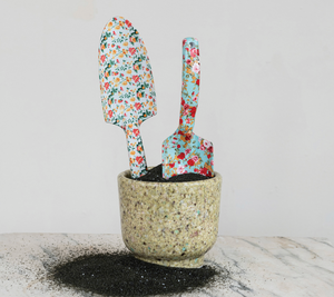 Aluminum Garden Spade with Floral Pattern, 2 Styles