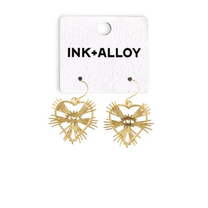 Valerie Heart Burst Drop Earrings