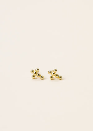 Stud - Cross - Gold Earrings