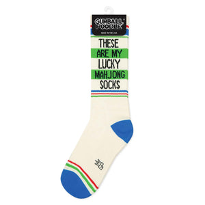 These Are My Lucky Mahjong Socks Gym Crew Socks
