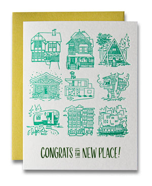 Congrats on the New Place, New Home Letterpress Card
