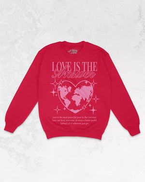 Love is the Answer Oversized 90's Sweatshirt | Valentines