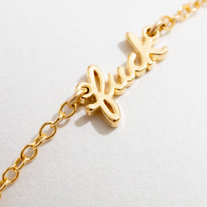 Fuck Script Bracelet - 14k Gold or Sterling Silver Plated