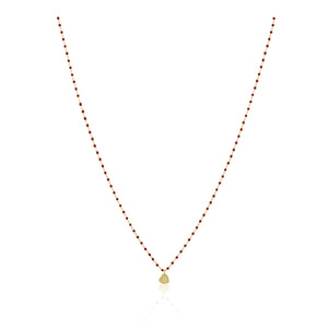 Elsa Mini Heart Necklace Red