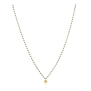 Elsa Mini Heart Necklace Black