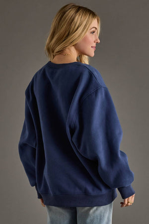 Dark Blue Drink On A Boat Sweatshirt