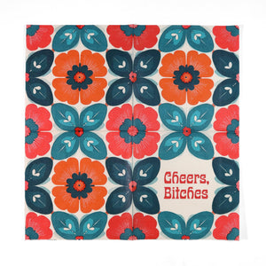 Cheers, Bitches - Funny Retro Cocktail Napkins