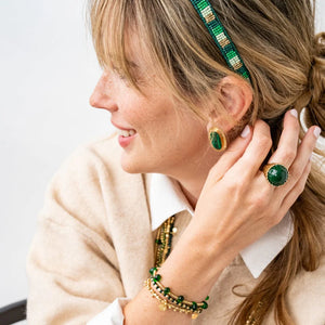 Isabella Enamel Cocktail Ring - Adjustable Size