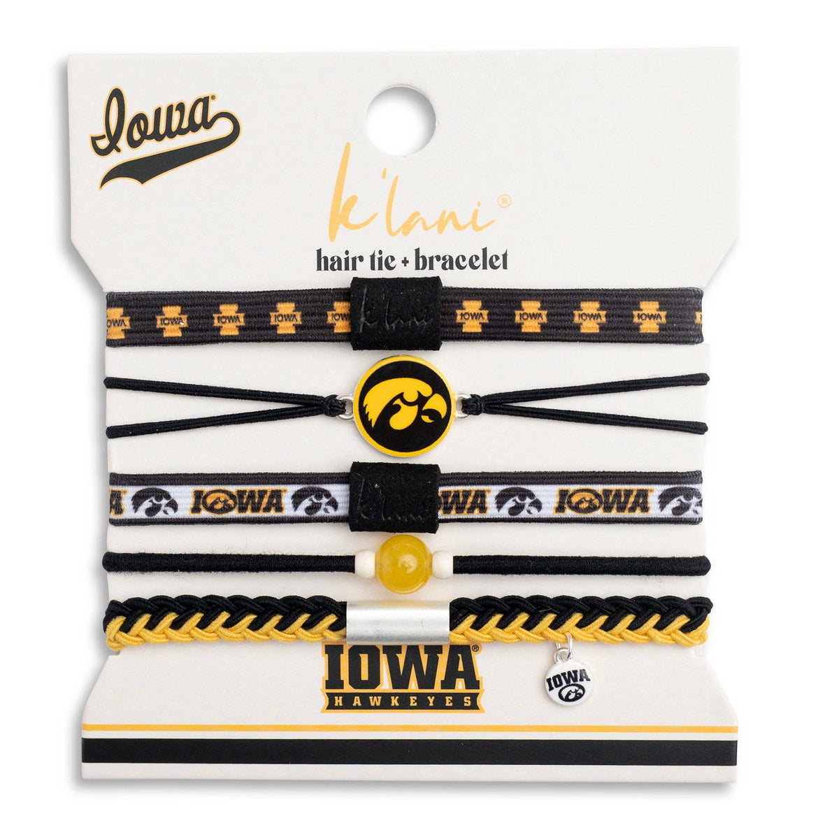 University of Iowa Game Day Hair Tie Bracelets