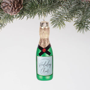 Holiday Cheer Champagne Boxed Glass Ornament