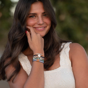 K'lani "Anchor" Nautical Colors with Anchor Charm Hair Tie Bracelets