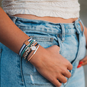 K'lani "Anchor" Nautical Colors with Anchor Charm Hair Tie Bracelets