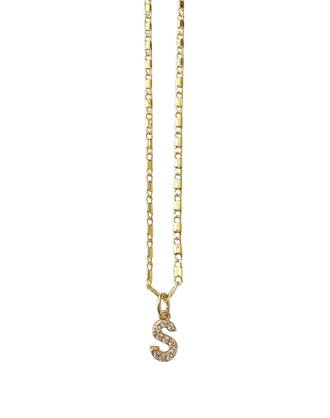 Pave Initial Necklace
