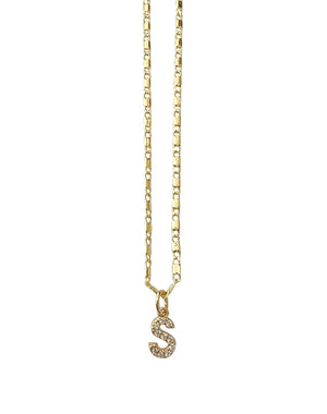 Pave Initial Necklace