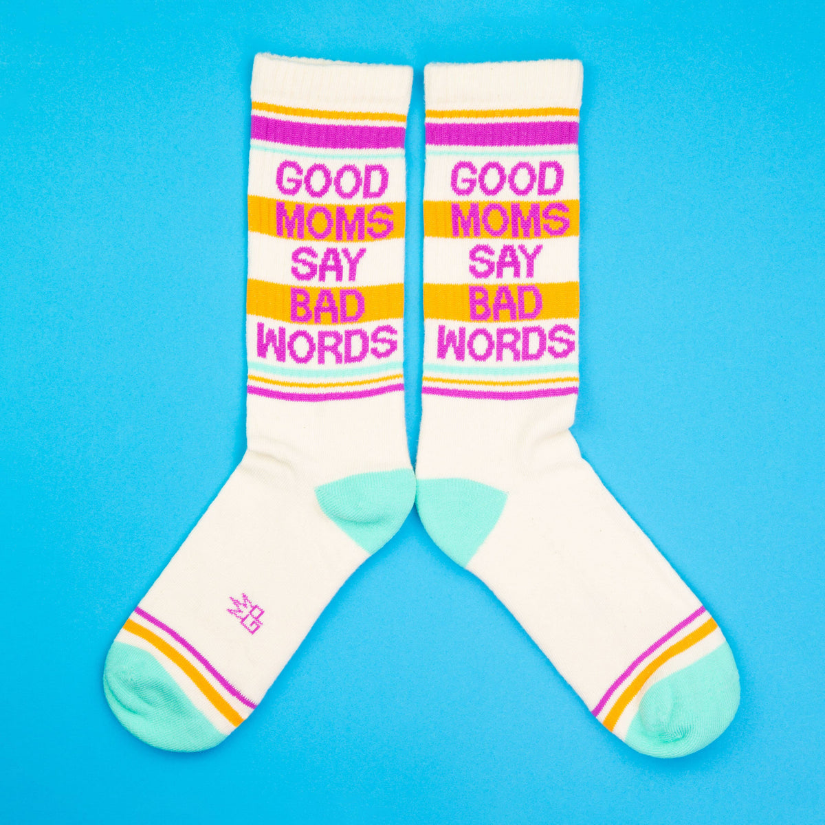 Good Moms Say Bad Words Gym Crew Socks