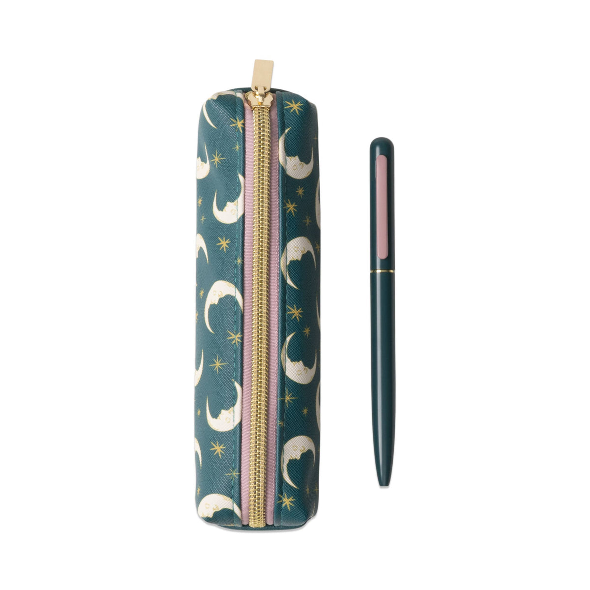 Pen &amp; Pouch Set- Teal Moon