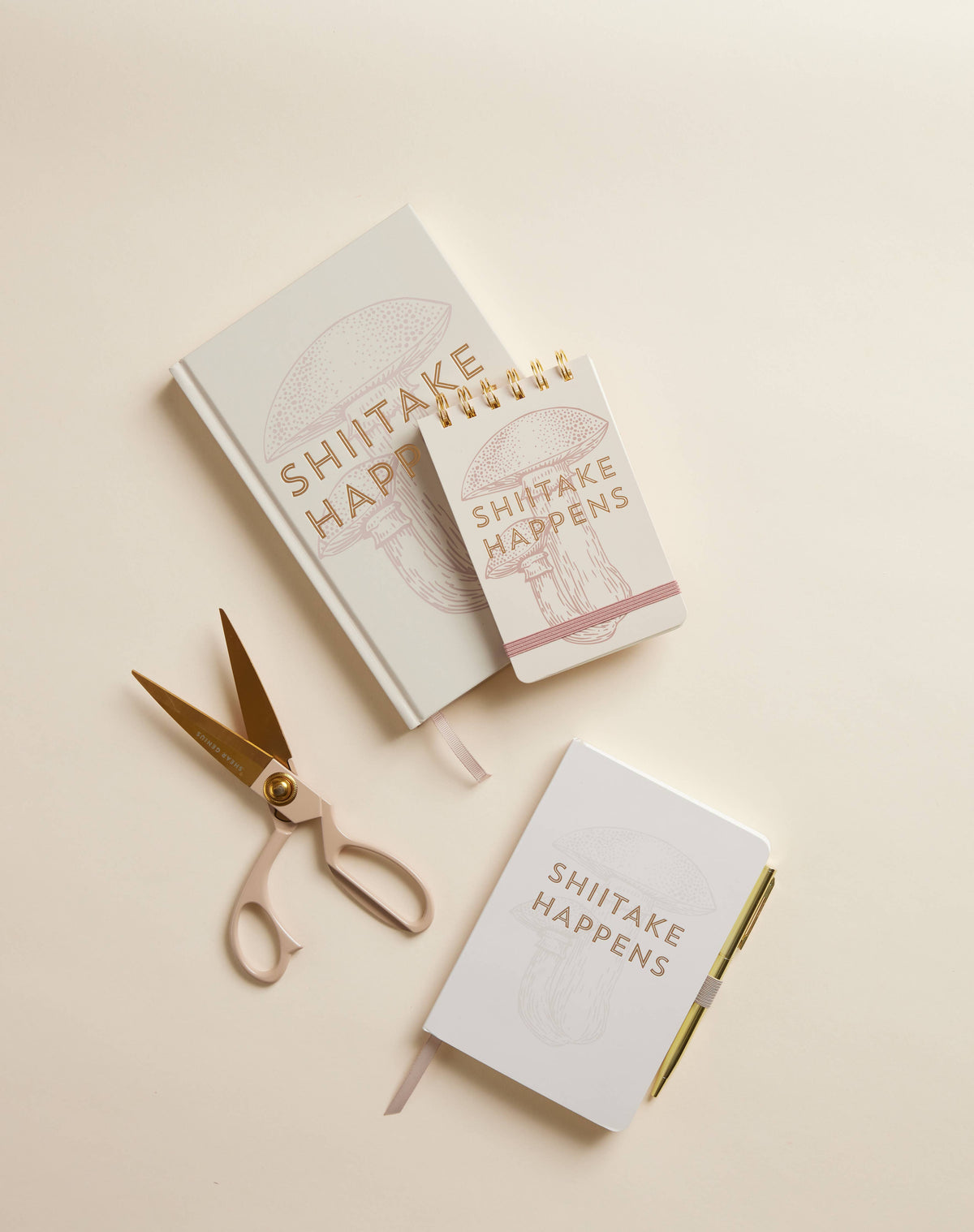 VINTAGE SASS NOTEBOOK WITH PEN - SHIITAKE HAPPENS