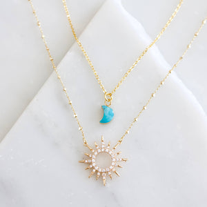 CZ Sun Necklace