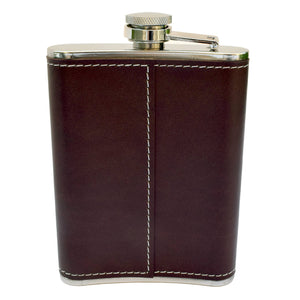 Ronnie Corbett Quote Leather Flask