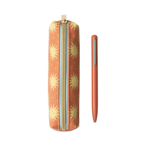 Pen & Pouch Set- Terracotta Sun