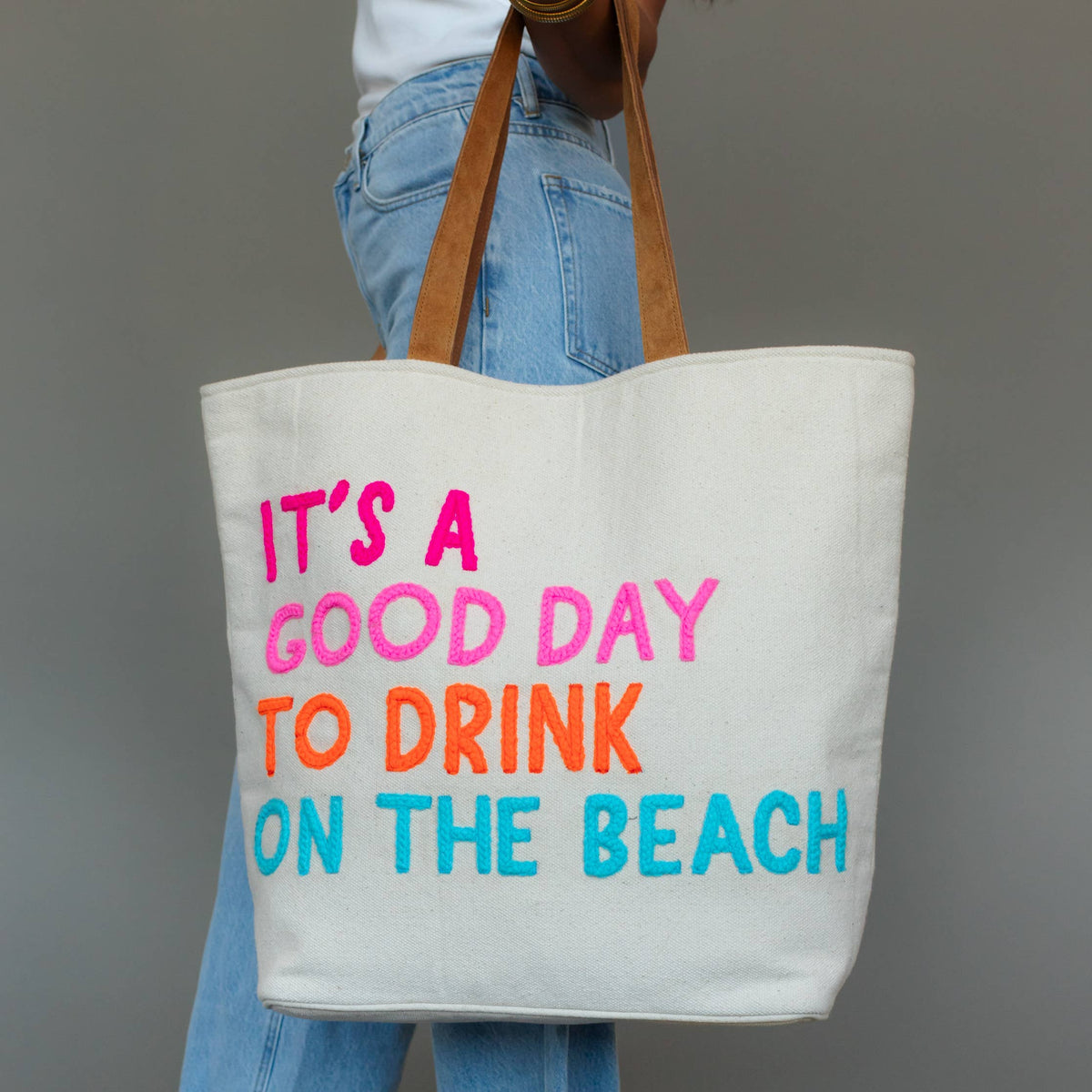 Cream Drink On The Beach Tote