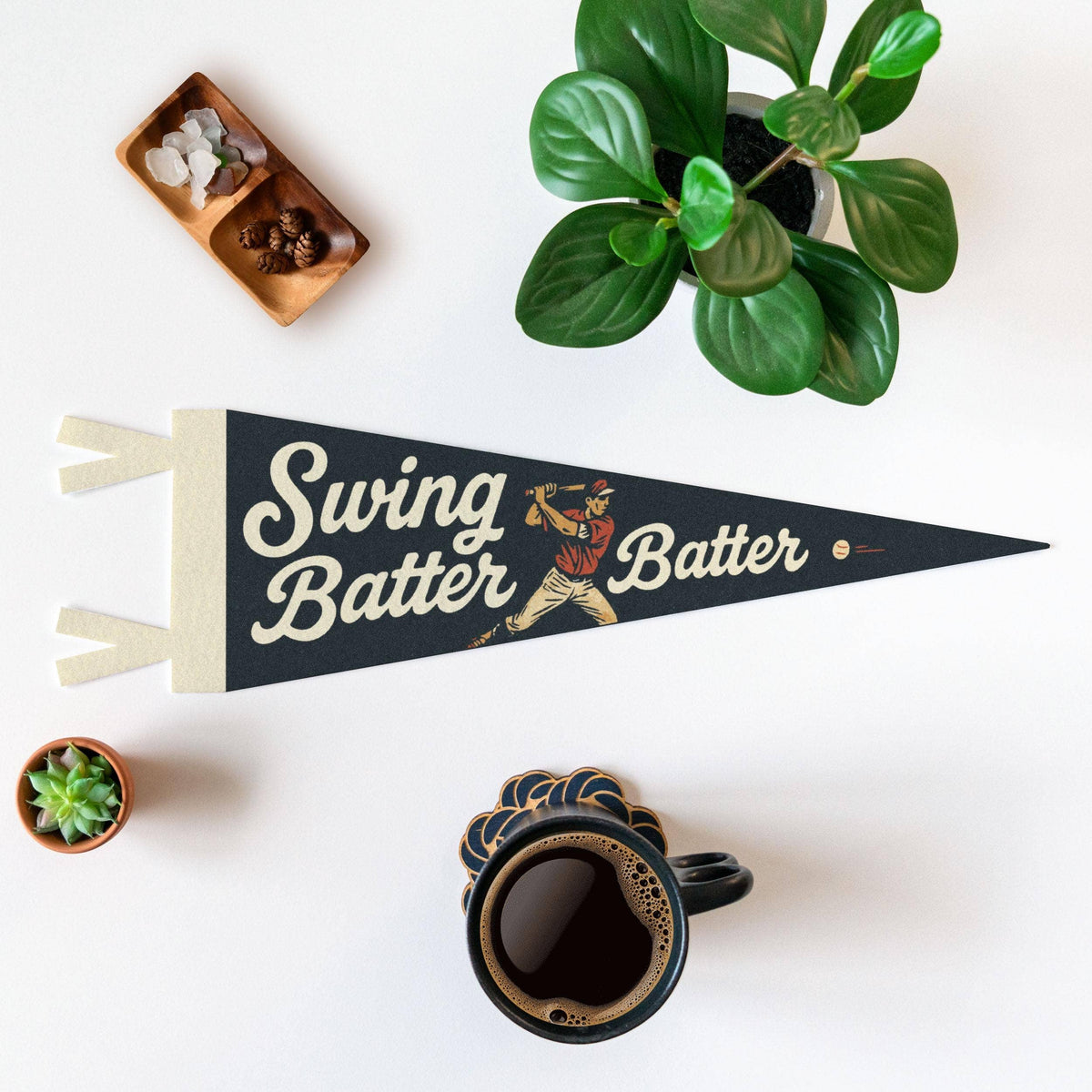 Swing Batter Batter Felt Pennant