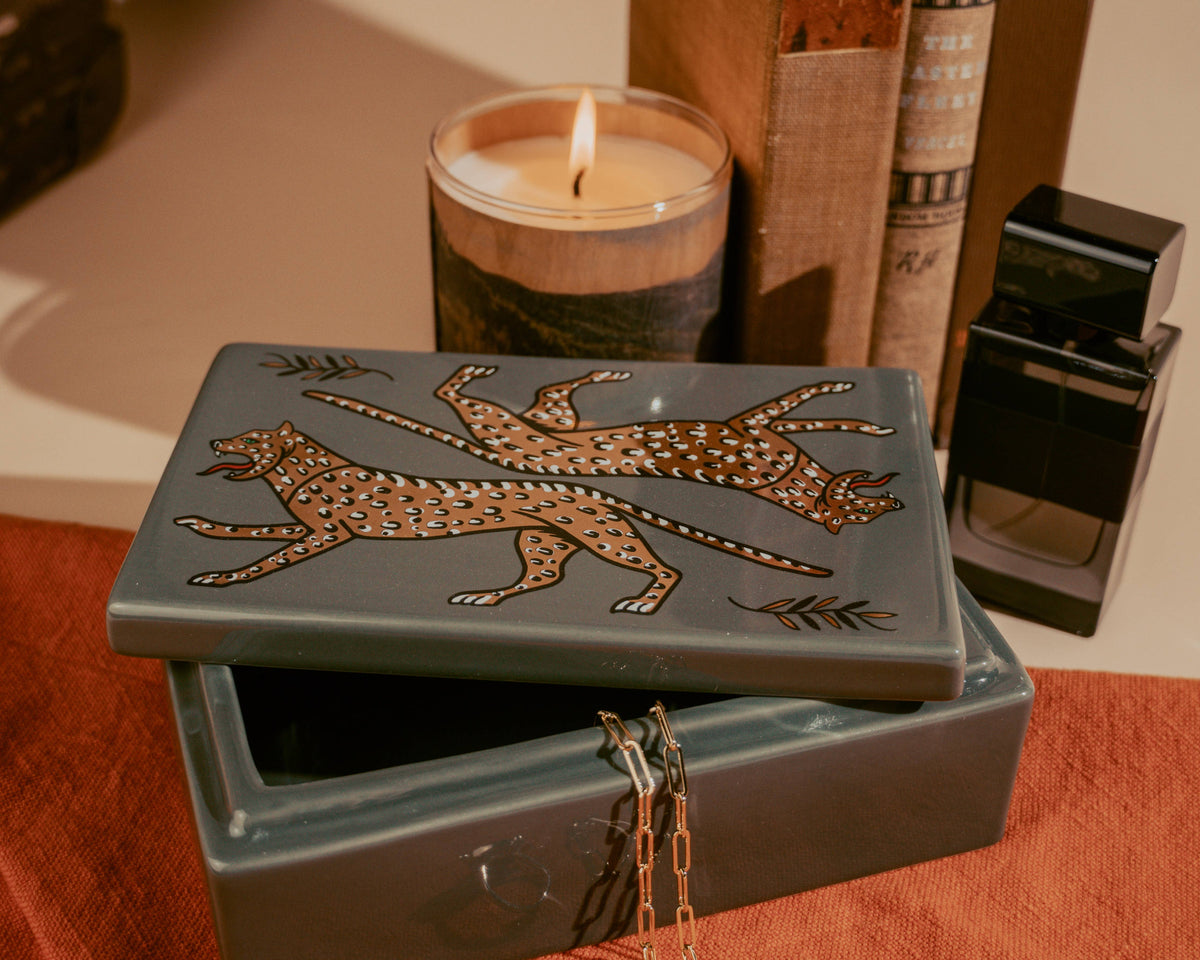Duo Leopard Ceramic Box